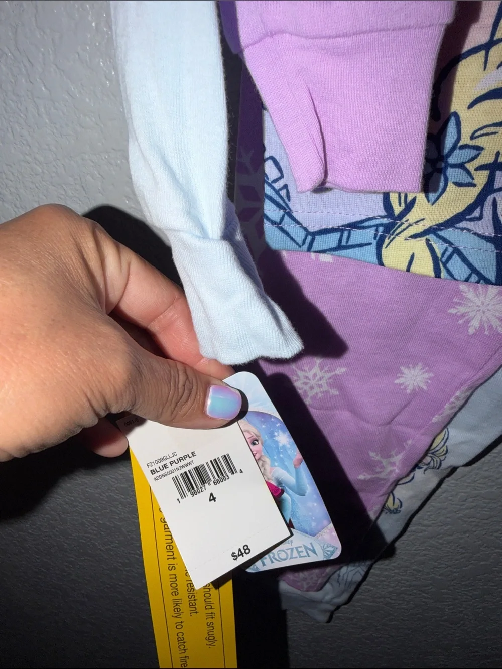 Disney Frozen Elsa & Anna Light Blue and Lavender Two-Piece Pajama Set